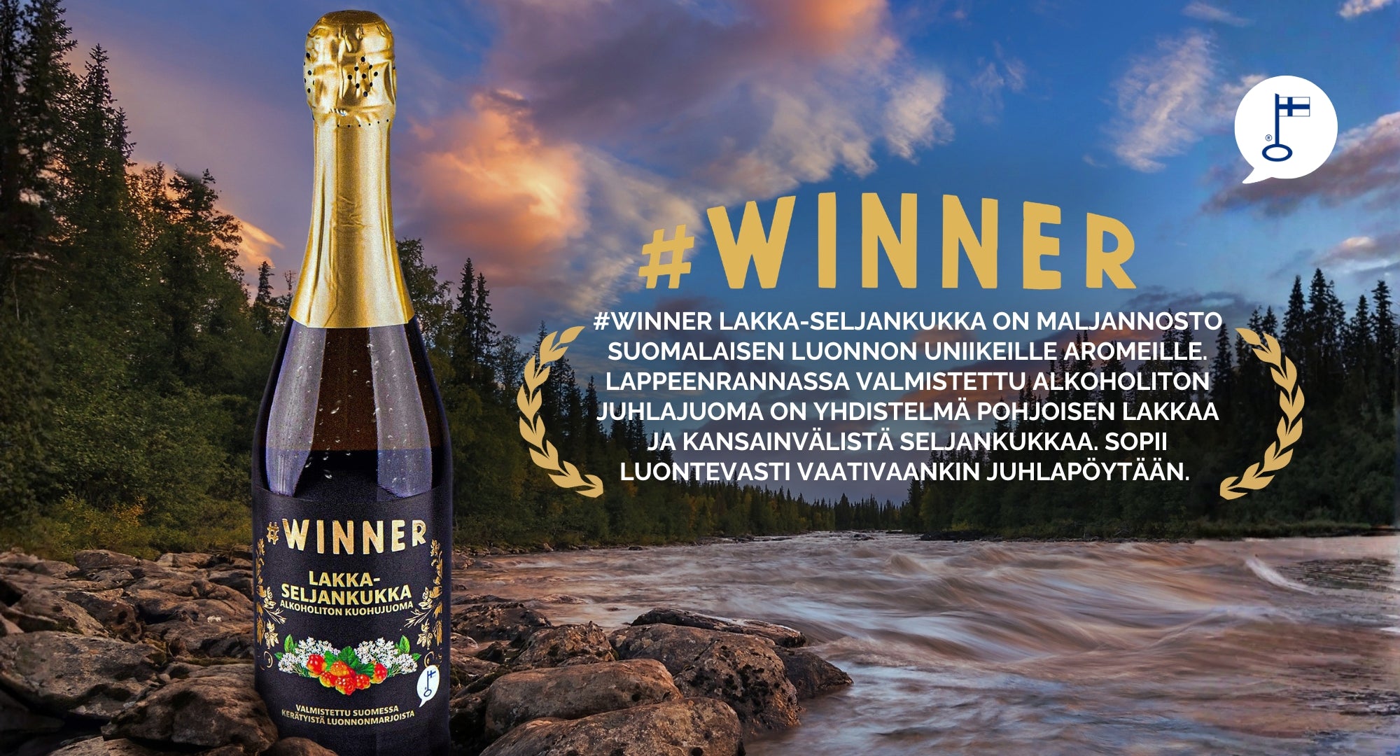 #Winner seljankukka-lakka alkoholiton kotimainen juhlajuoma 6 x 75cl plo