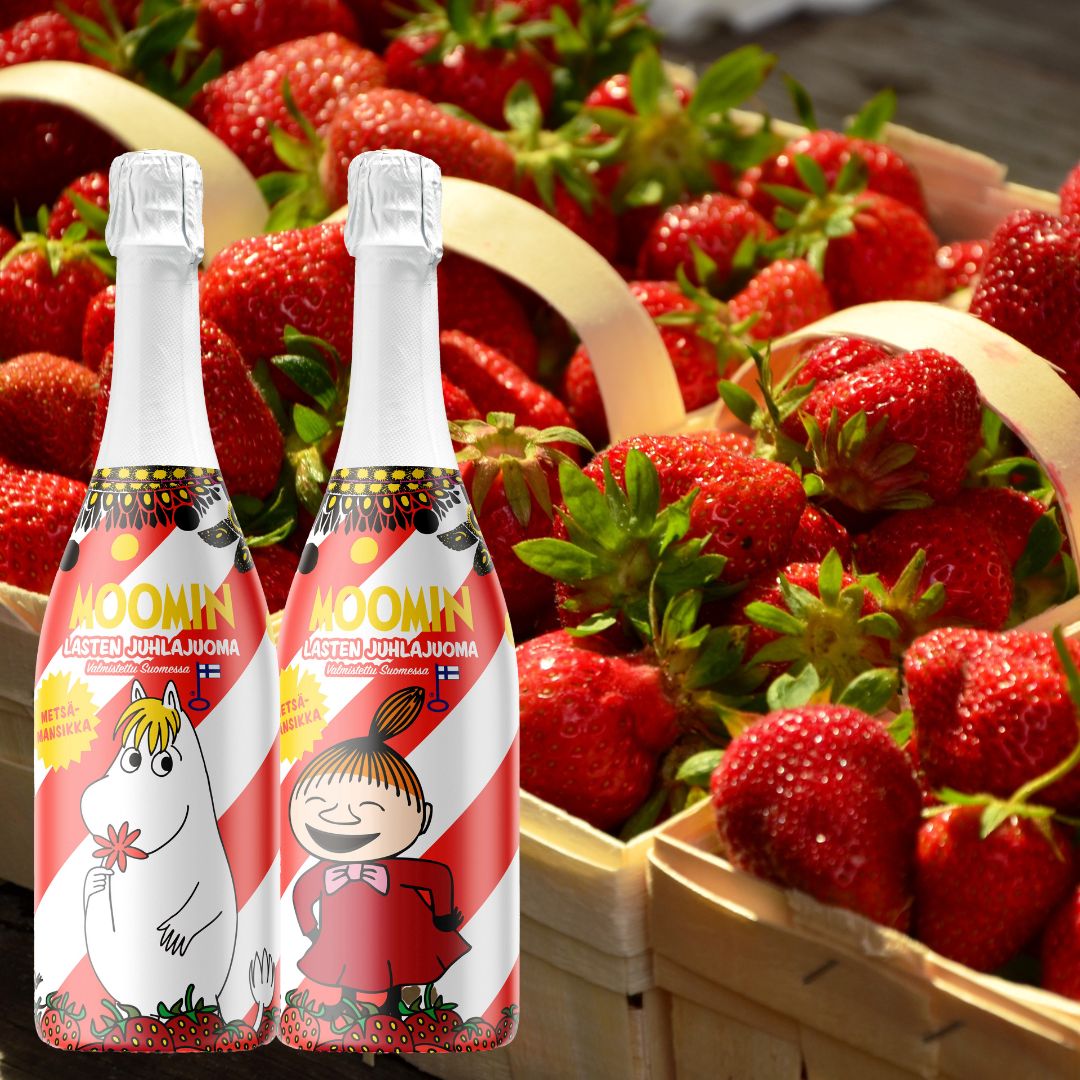 Moomin mansikkainen juhlajuoma 75cl x 6 pullo